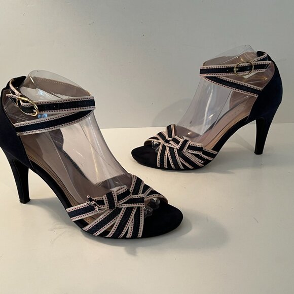 Kelly & Katie Faux Suede Open Toe Strappy High Heel Sandals ~ Women's Size 8.5M - Picture 1 of 14